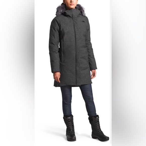The North Face Defdown Parka Gore-Tex - Women's Size Medium Charcoal Grey - Picture 1 of 16